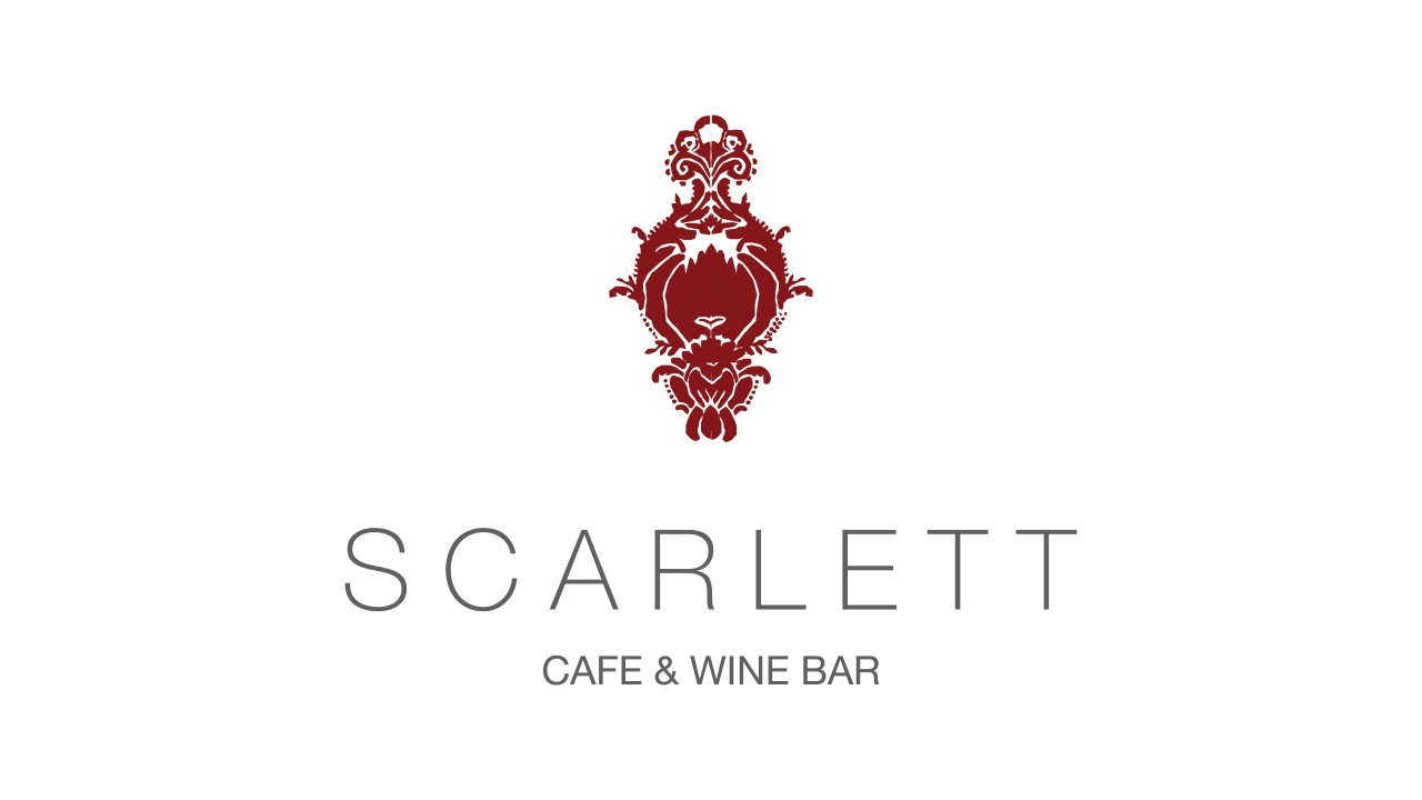 The merchant logo of Scarlett Cafe & Wine Bar; Links to Scarlett Cafe & Wine Bar website.