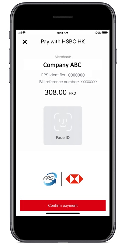 Make FPS in-app payment with HSBC step 4