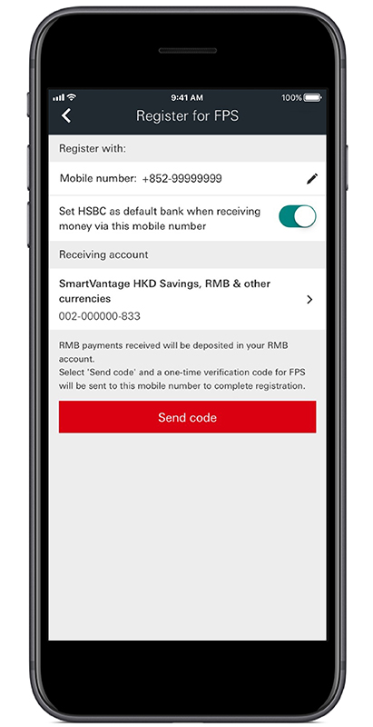 Using HSBC HK Mobile Banking app step 4