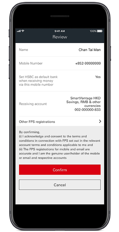 Using HSBC HK Mobile Banking app step 6