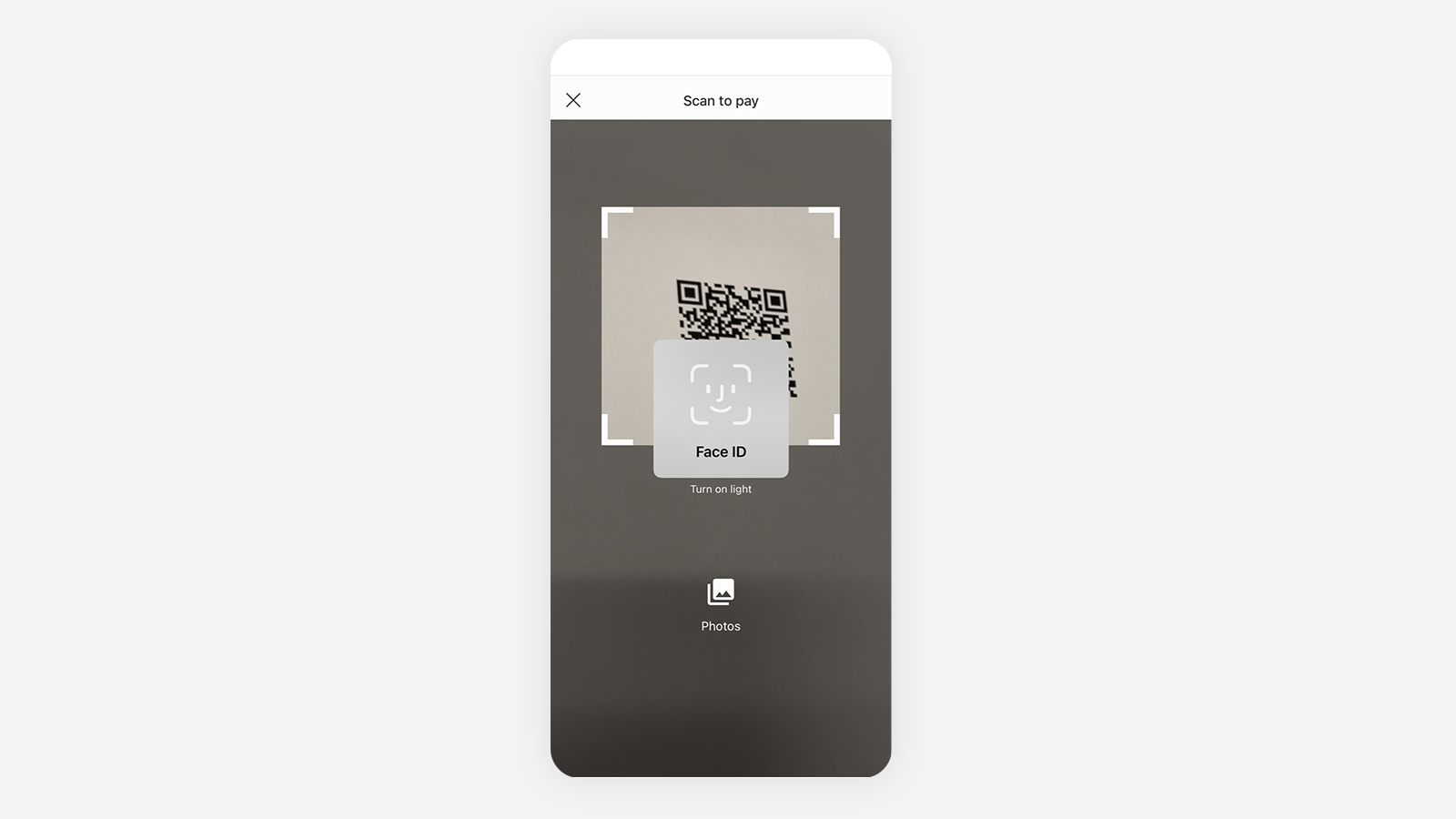 Pay with QR code step 3