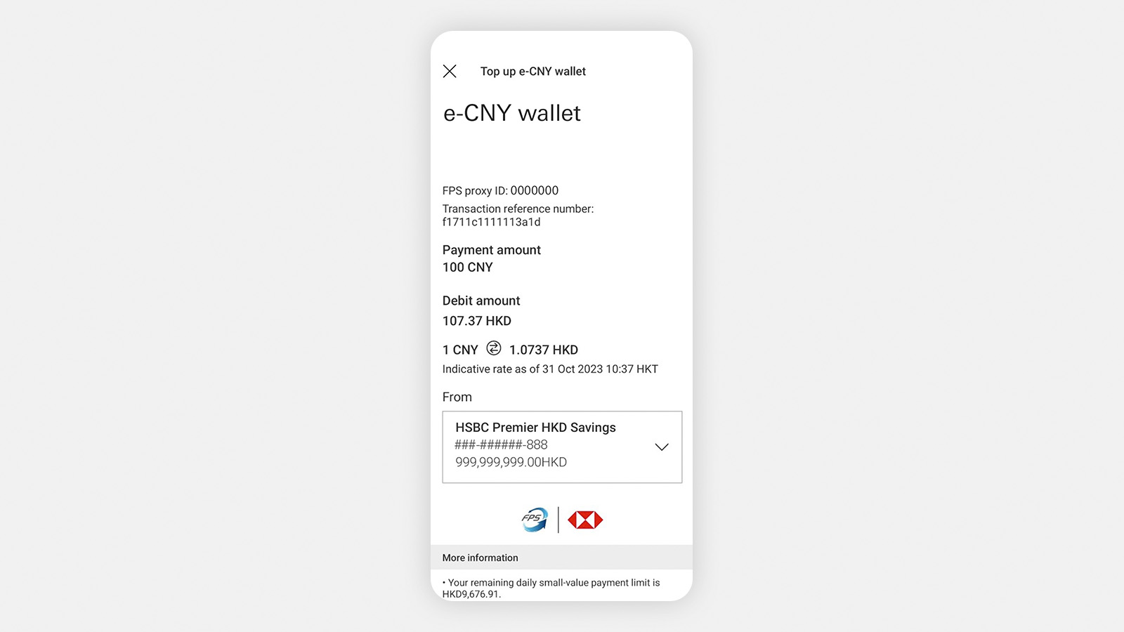 Make FPS in-app payment with HSBC step 5