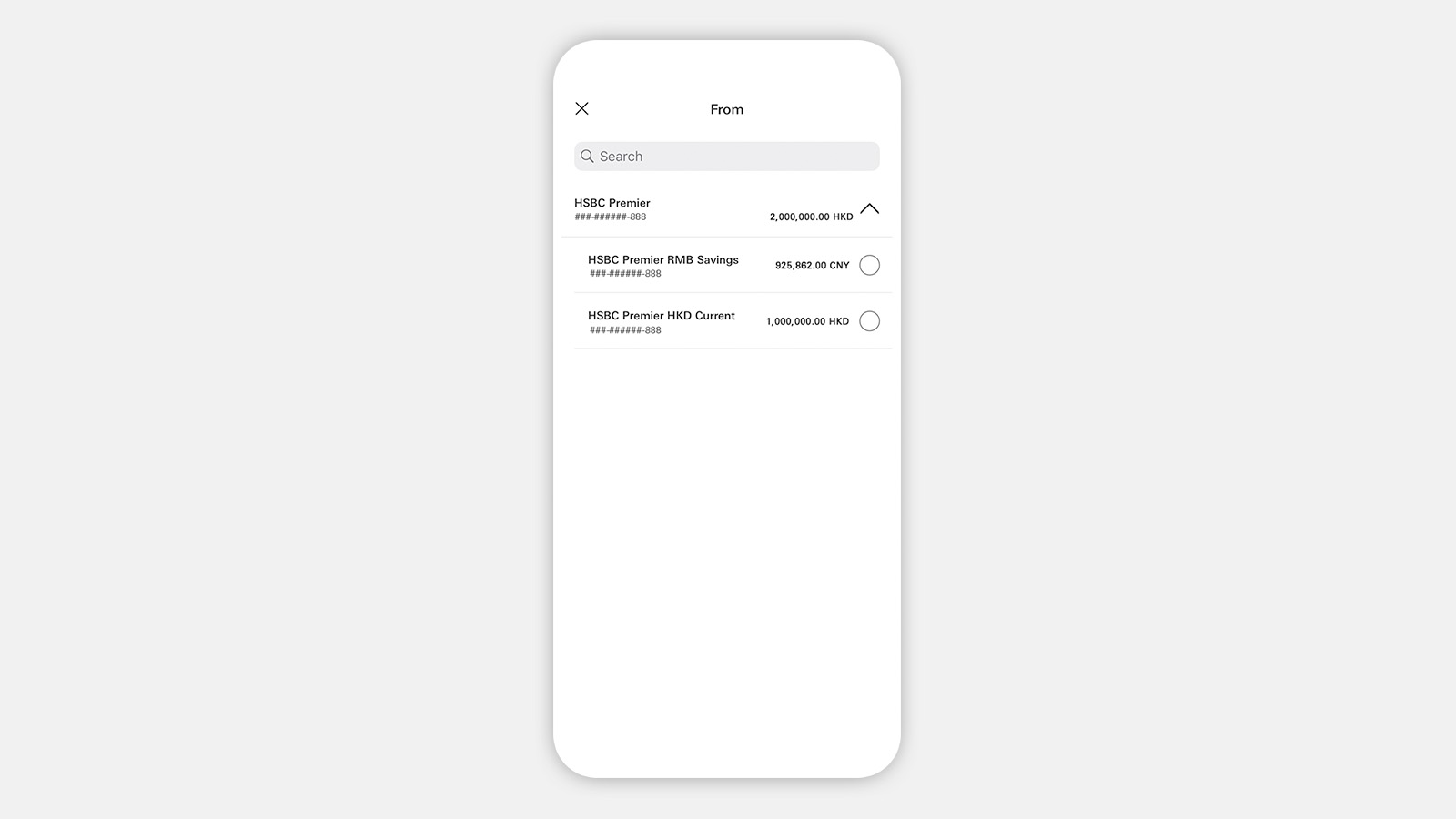 Using HSBC HK Mobile Banking app Send money with FPS step 2