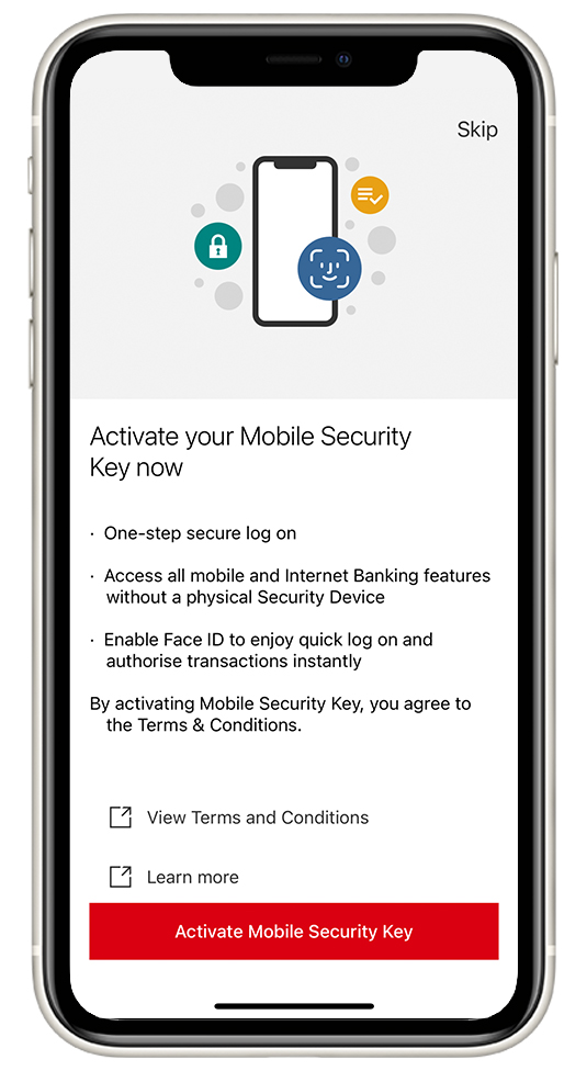 activate your Mobile Security Key with physical device step1