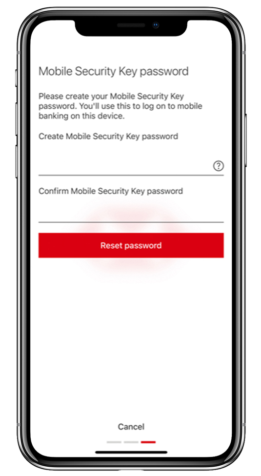 Mobile Security Key password step5